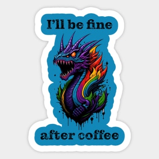 Coffee Dragon Sticker